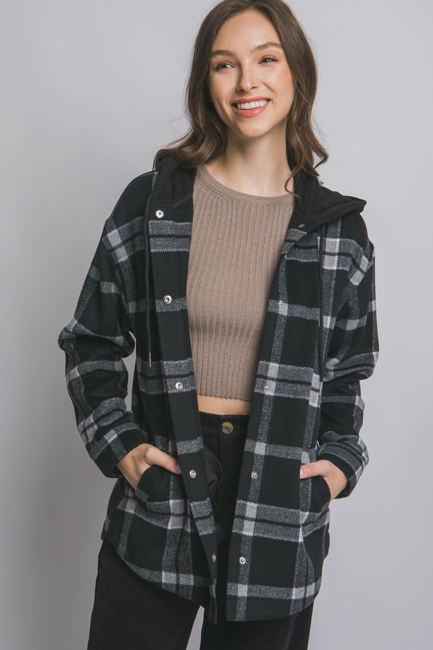 Black Plaid Shacket