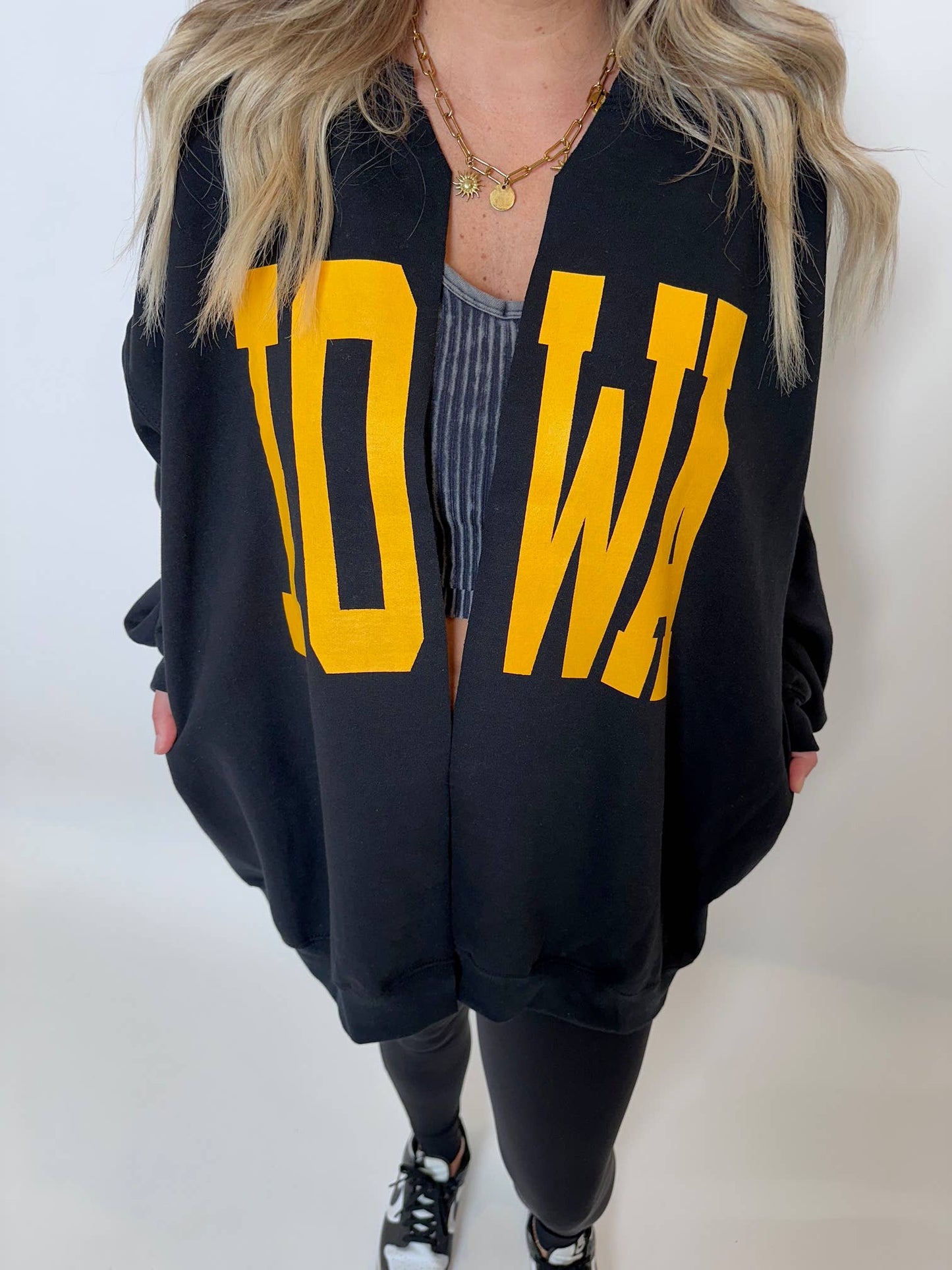 Black IOWA cardigan