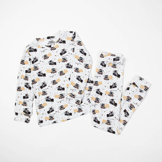 Skid Loader Bamboo Toddler Pajamas