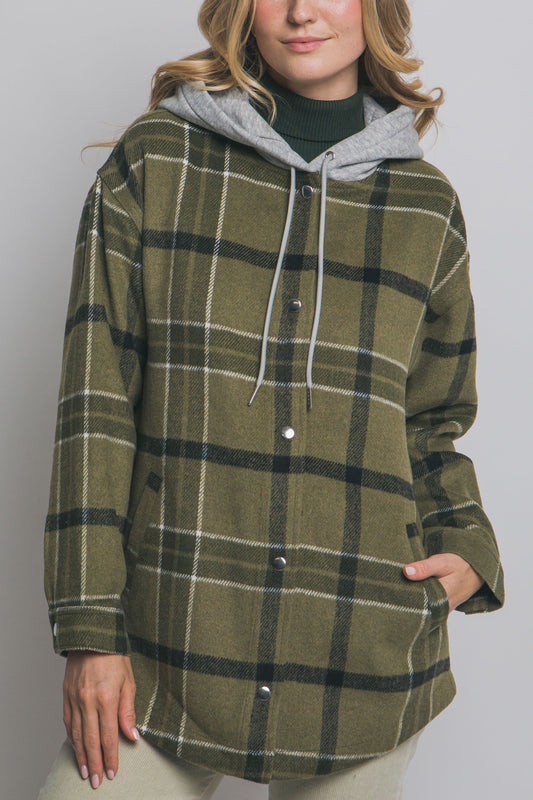 Green Plaid Shacket